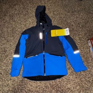 NEW Ski Doo BRP Jacket PARTICLE JACKET TEEN Logo Winter Insulated size 16 Blue